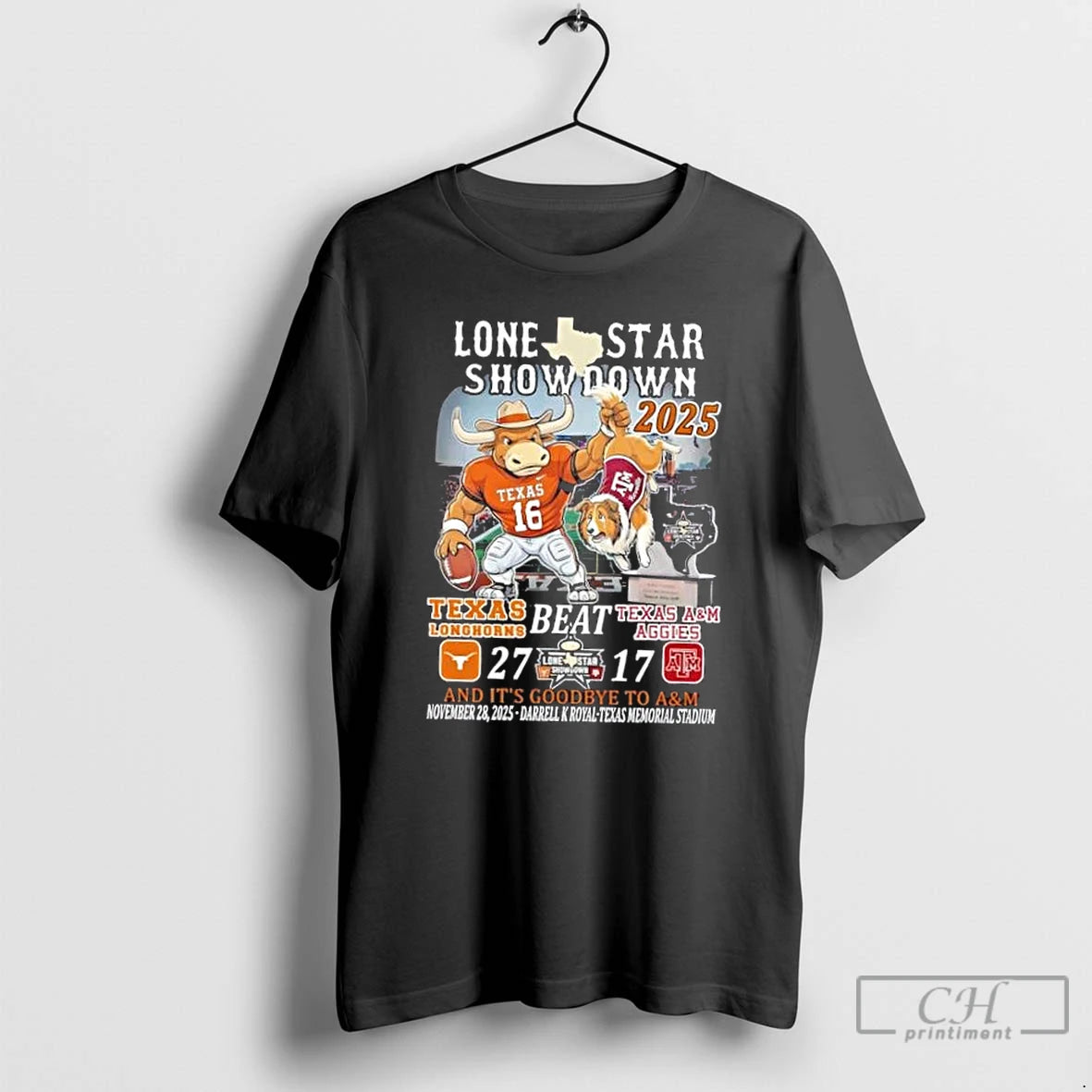 Premium 2025 Lone Star Showdown Texas Longhorns Beat Texas Am Aggies Darrell K Royal Texas