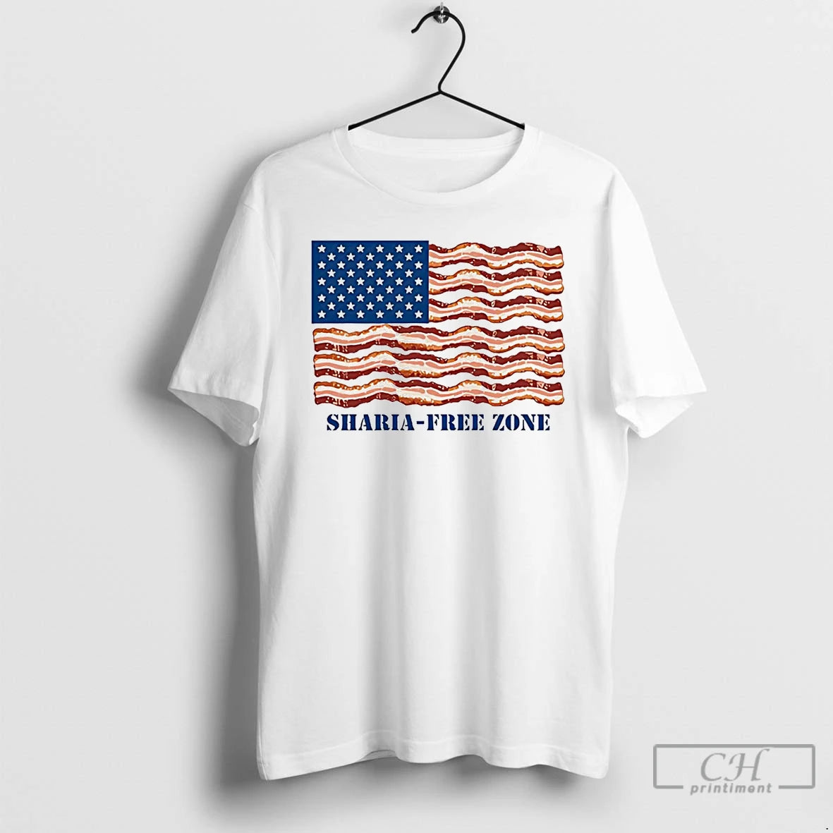 Premium American Flag Sharia Free Zone Bacon