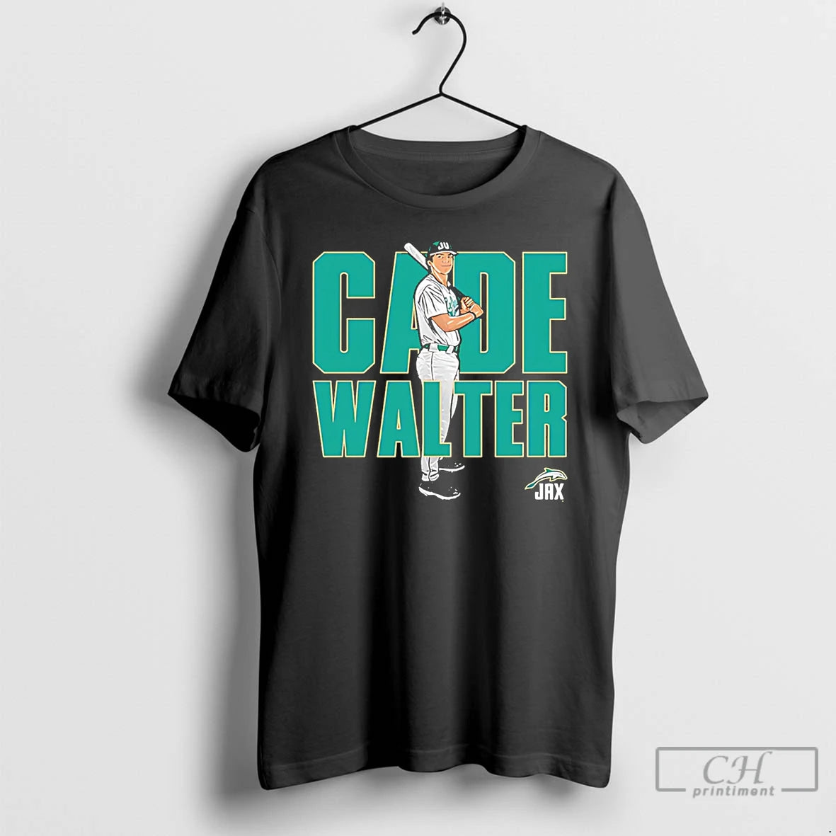 Premium Cade Walter Jacksonville Baseball Ncaa Caricature