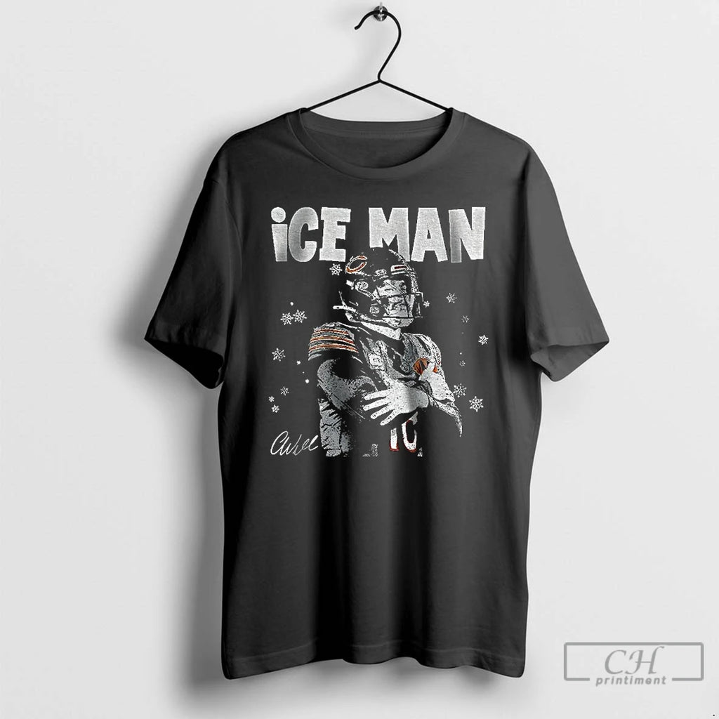 Premium Caleb Williams Football Vintage Ice Man Chicago Football Signature