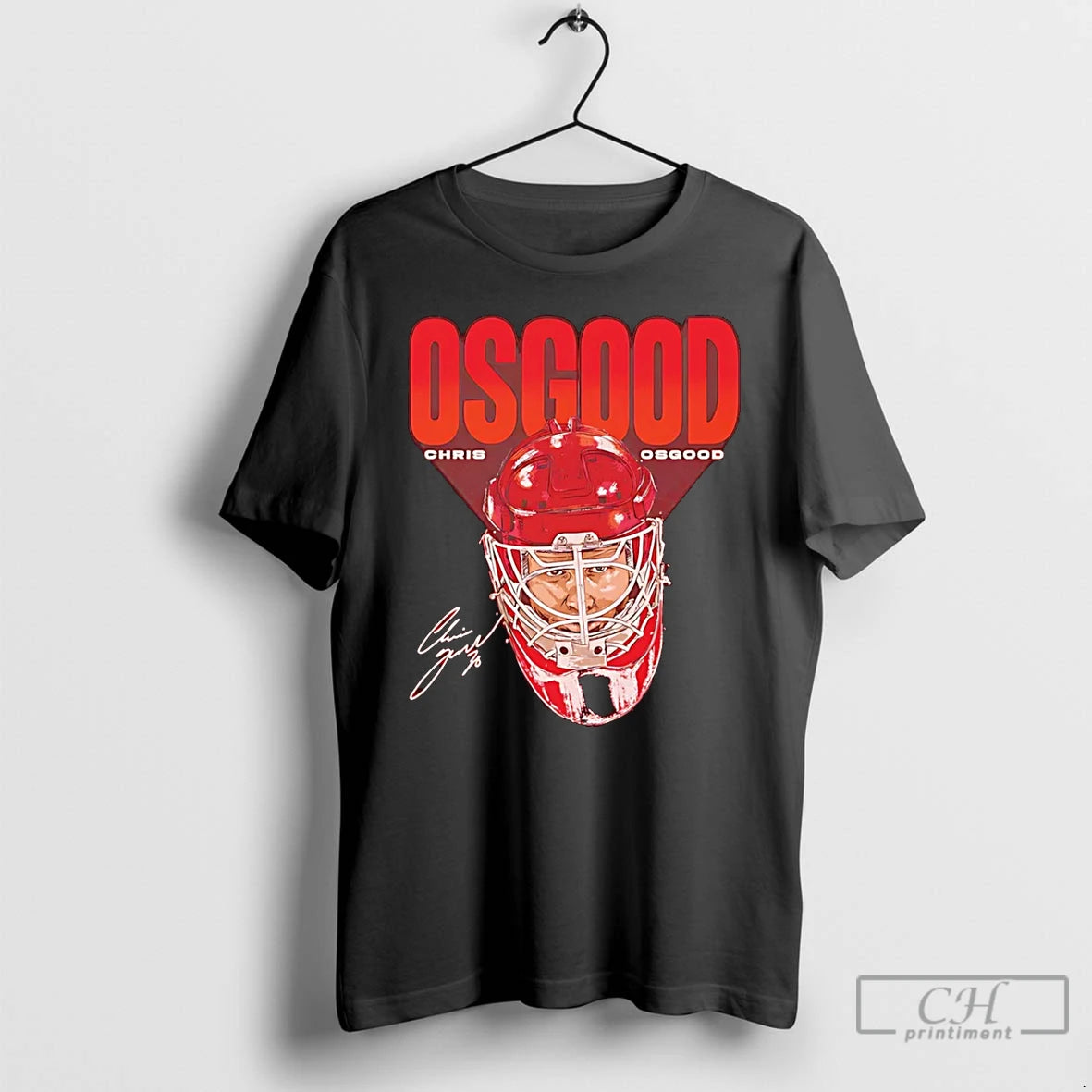 Premium Chris Osgood Detroit Red Wings Big Head Signature