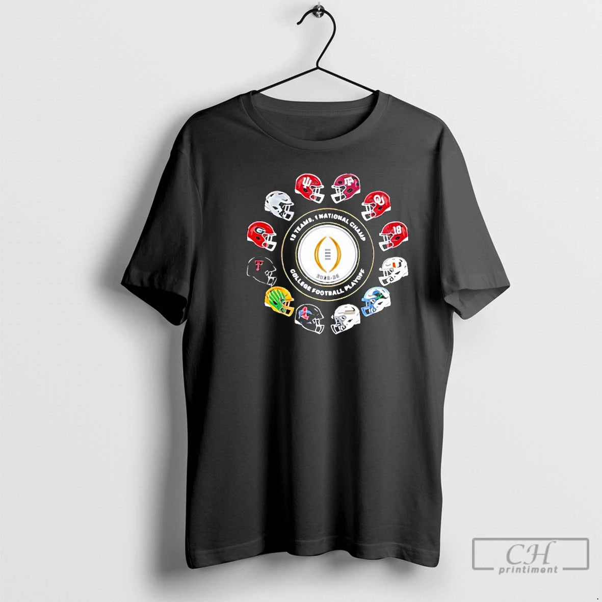 Premium College Football Playoff 2025 2026 12 Teams 1 National Championship Helmet T Shirts Sweater