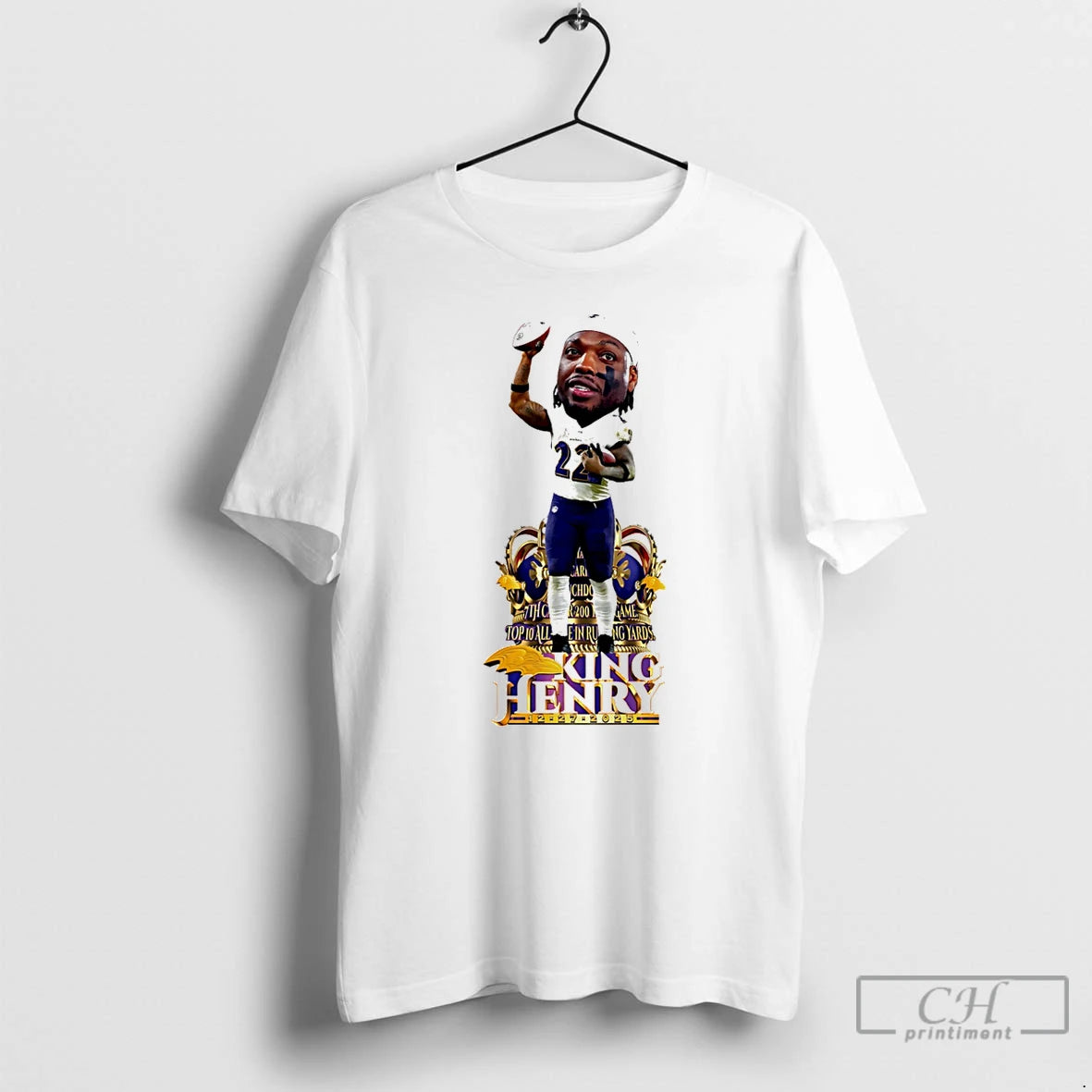 Premium Derrick Henry Baltimore Ravens Historic Night Caricature
