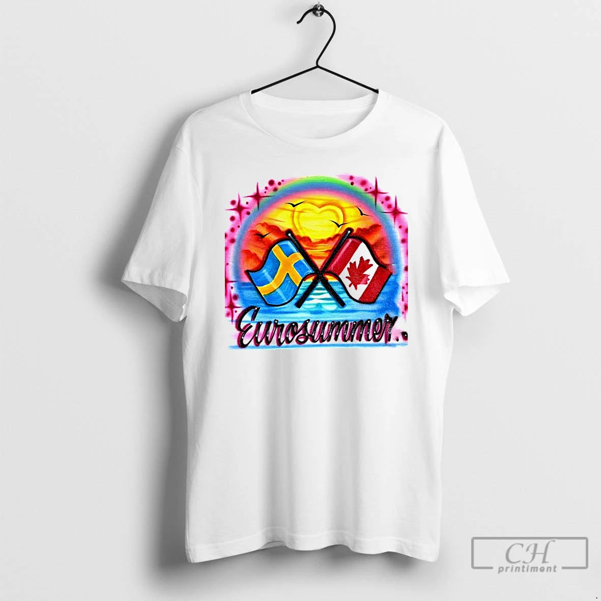 Premium Eurosummer Sweden And Canada Flags Vintage