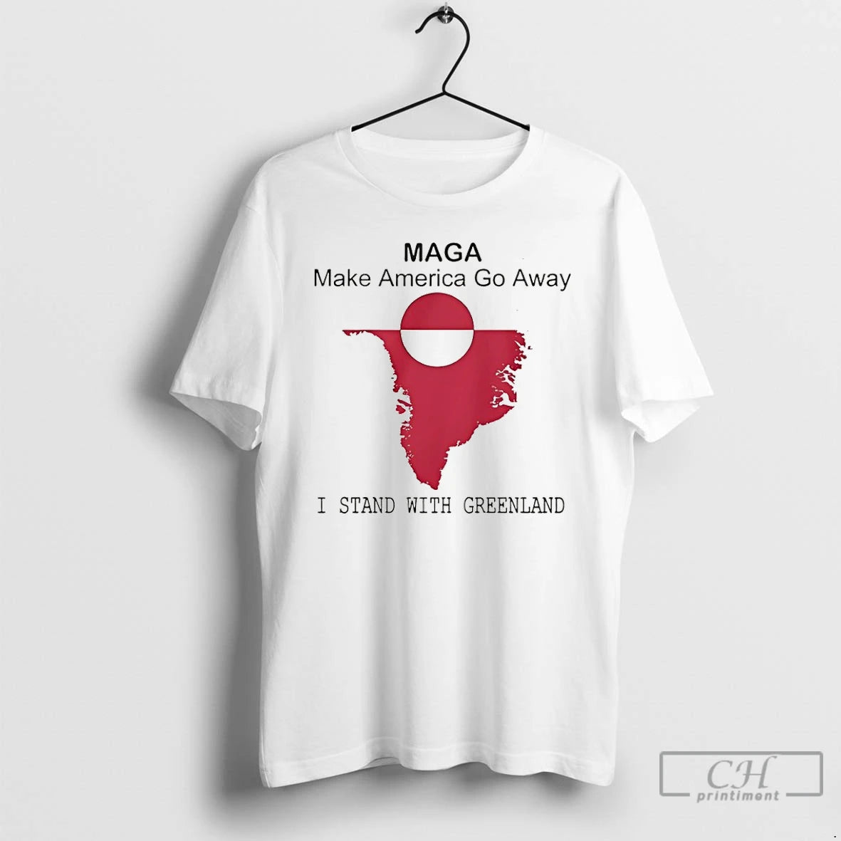 Premium Greenland Make America Go Away I Stand With Greenland Flag
