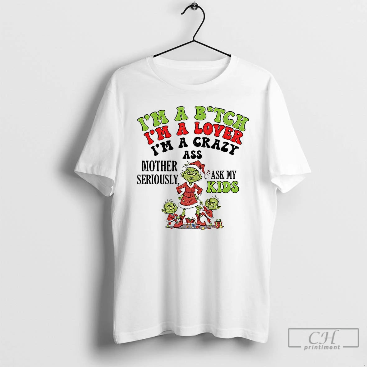 Premium Grinch Santa Im 97 Sure You Dont Like Me Merry Christmas T Shirts Sweater