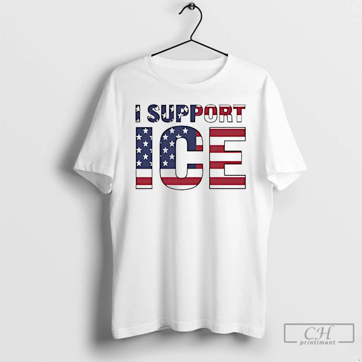Premium I Support Ice American Flag