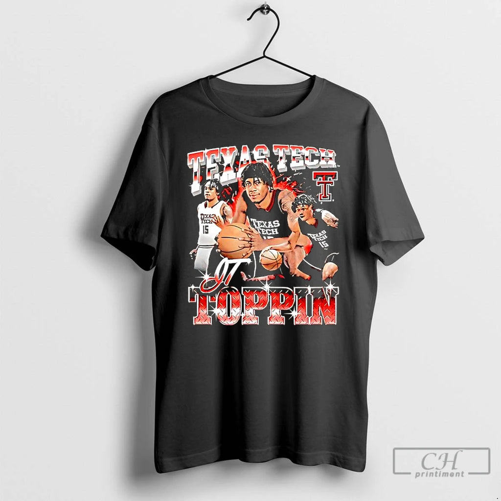 Premium Jt Toppin Texas Tech Red Raiders Basketball 90s