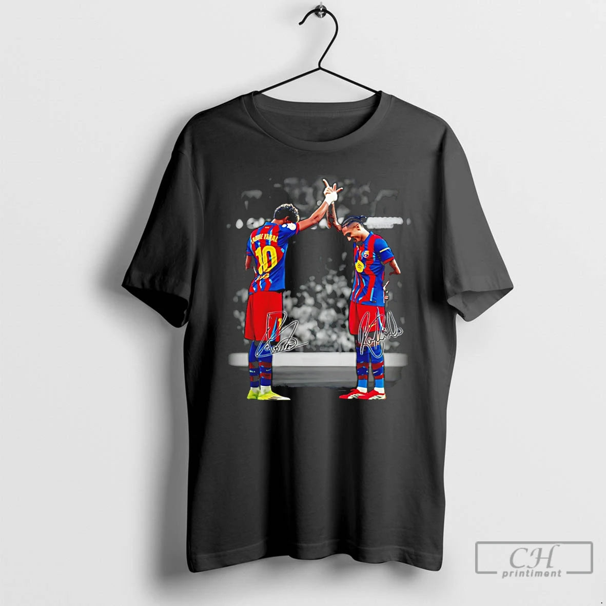 Premium Lamine Yamal And Raphinha Barcelona Brasil Signatures