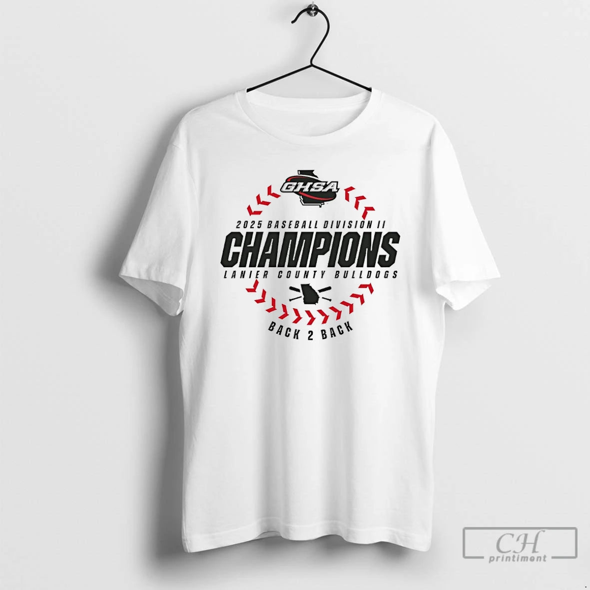 Premium Lanier County Bulldogs Back 2 Back 2025 Ghsaa Baseball D2 State Champions T Shirts