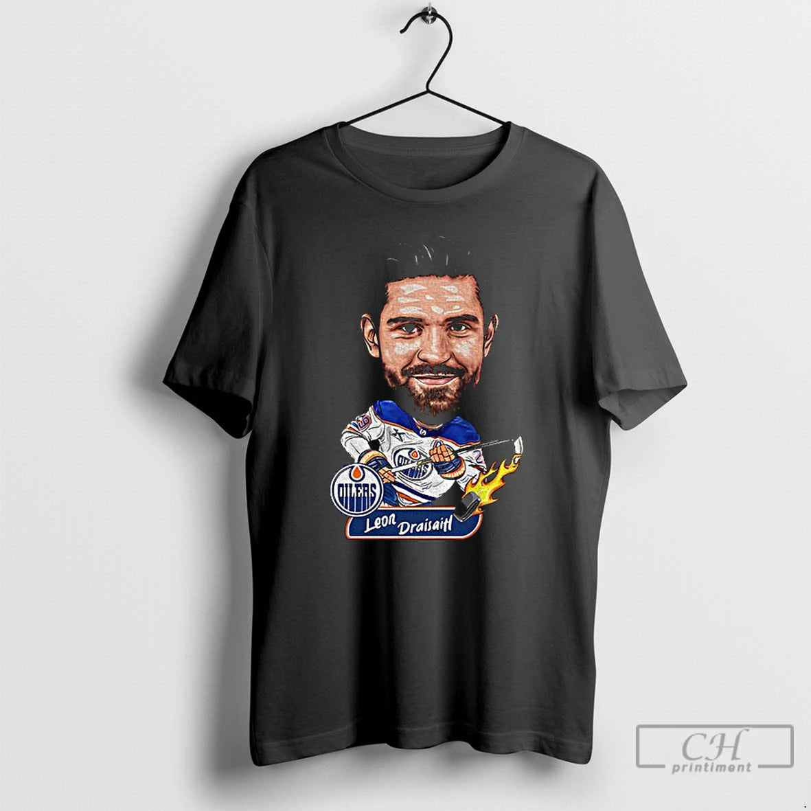 Premium Leon Draisaitl Caricature Edmonton Oilers Hockey