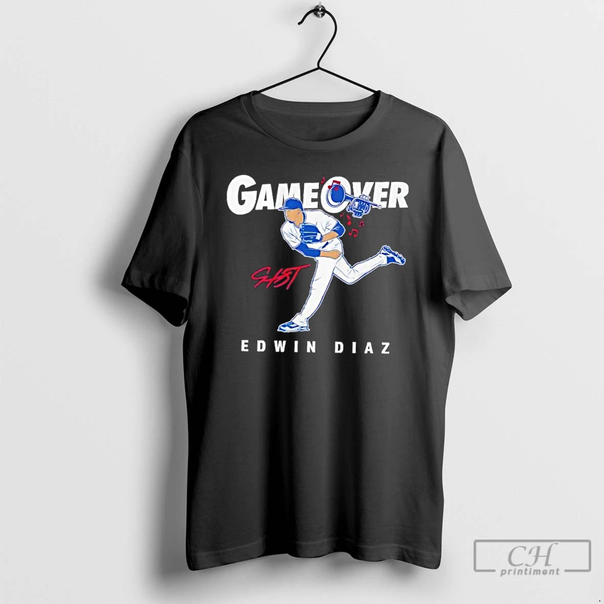 Premium Los Angeles Dodgers Baseball Edwin Diaz Game Over Signature