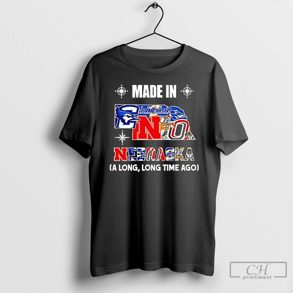 Premium Made In Nebraska A Long Long Time Ago State Logo Map 2026 T Shirts