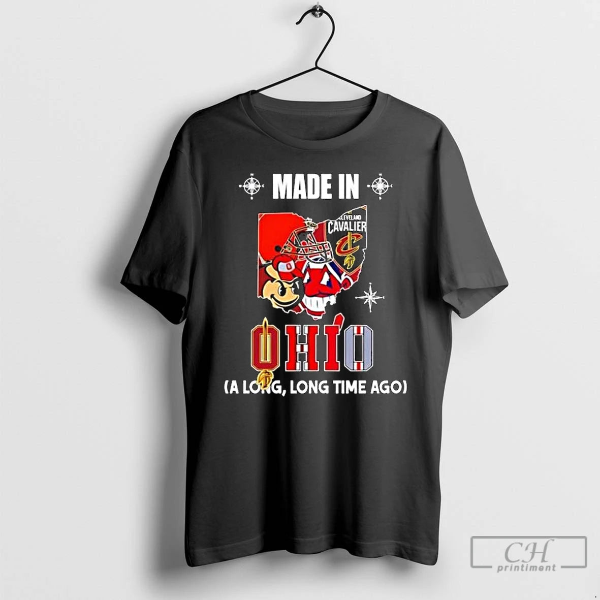 Premium Made In Ohio A Long Long Time Ago State Logo Map 2026 T Shirts