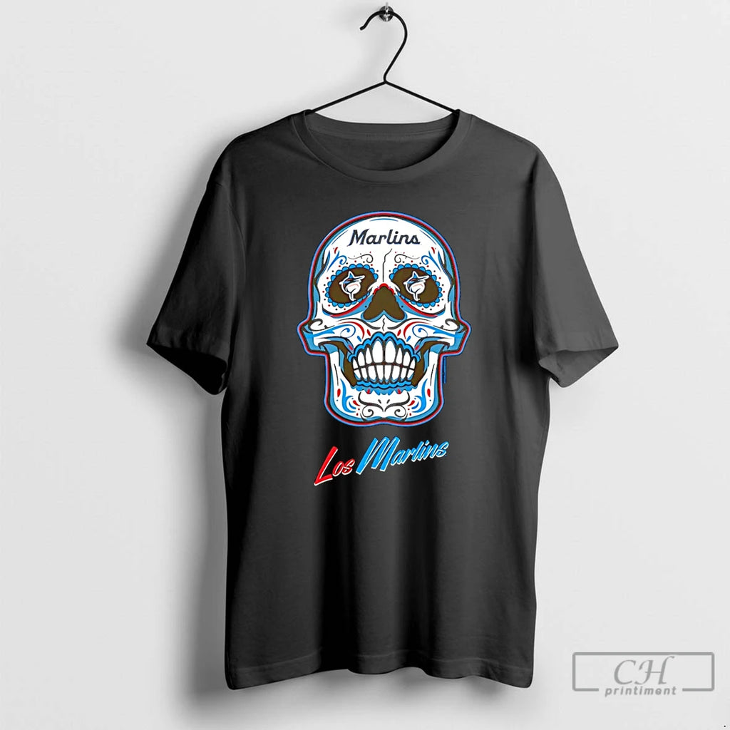 Premium Miami Marlins Sugar Skull Boxy