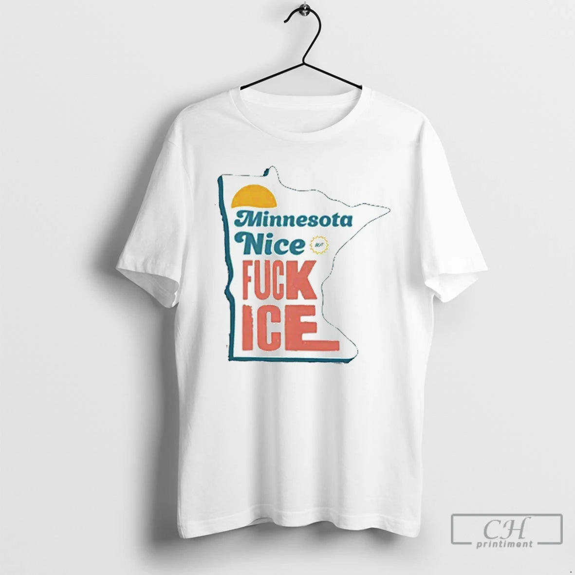Premium Minnesota Nice Fuck Ice State Outline Retro Typography