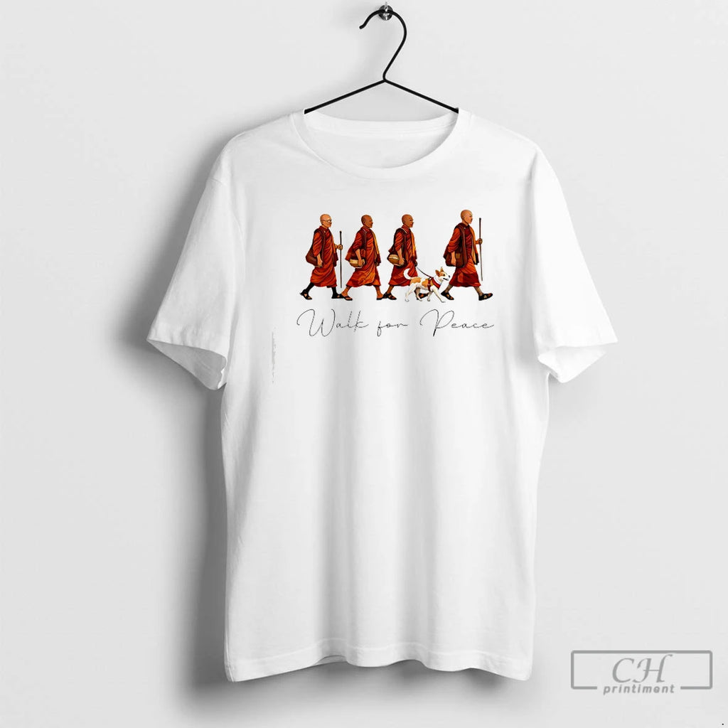 Premium Peace Walking Monks And Aloka Dog Walk For Peace Funny