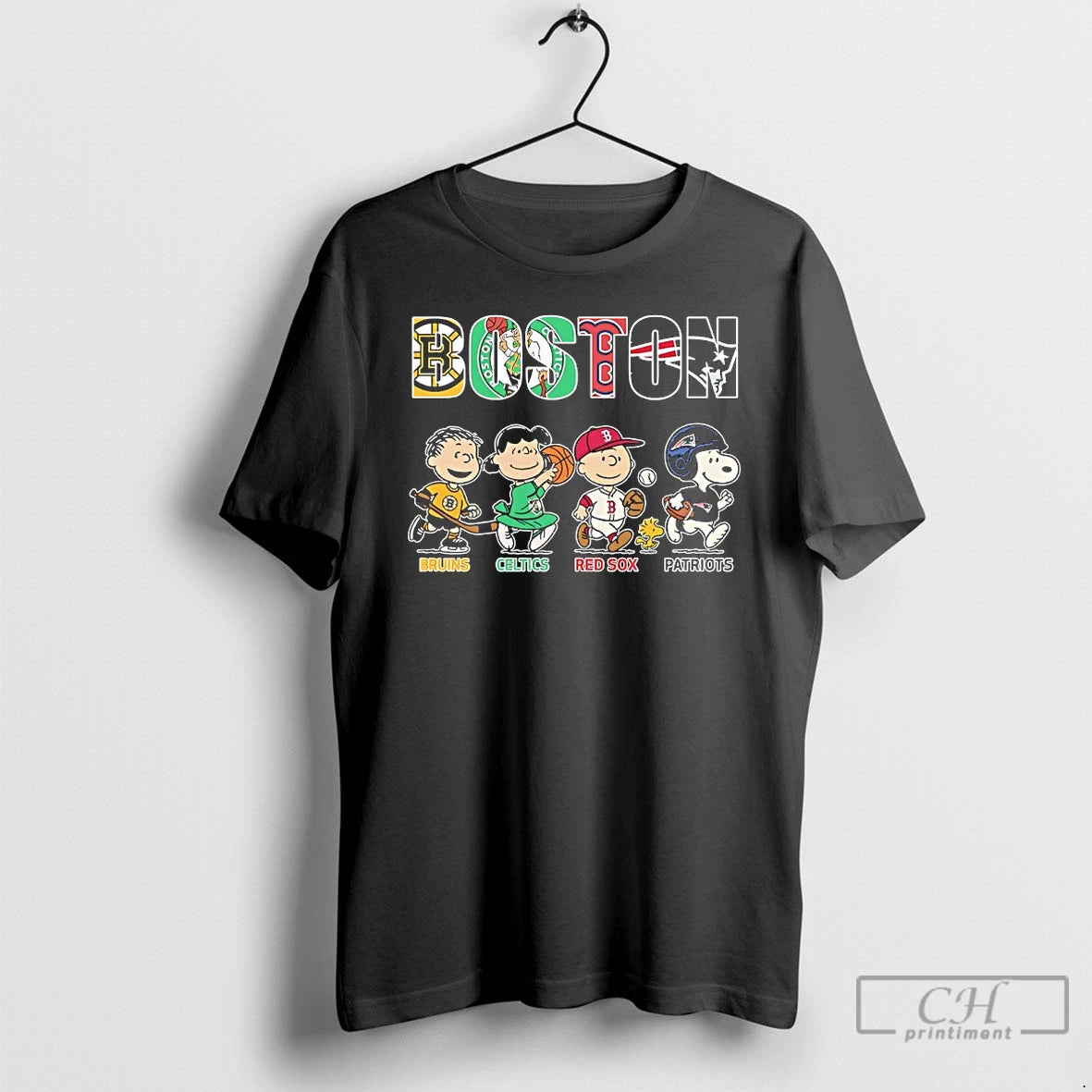 Premium Peanuts X Sports In City Boston Bruins Celtics Red Sox Patriots T Shirts Sweater