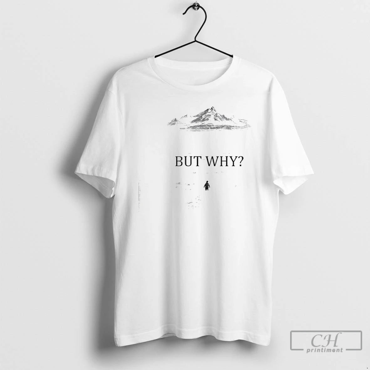 Premium Penguin But Why Mountains Motivational Backprint