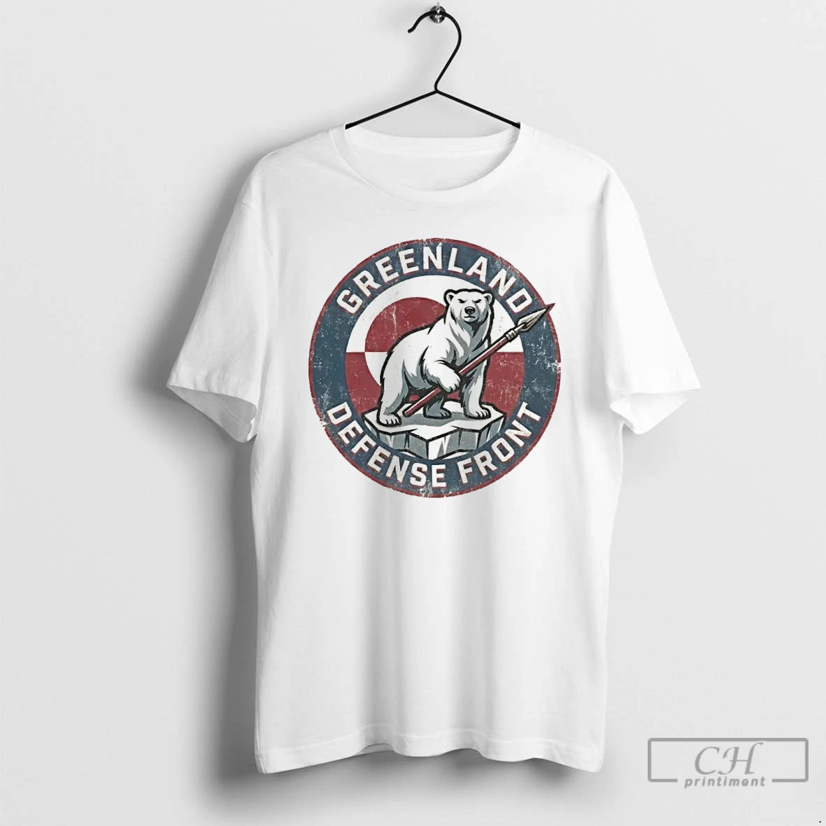 Premium Polar Bear Greenland Defense Front Hands Off Greenland Logo