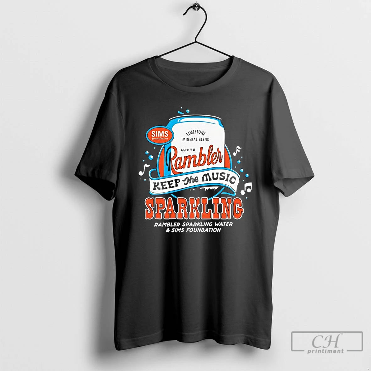 Premium Rambler Sparkling Water Keep The Music Sparkling Rambler Sparkling Water Sims Foundation T Shirts