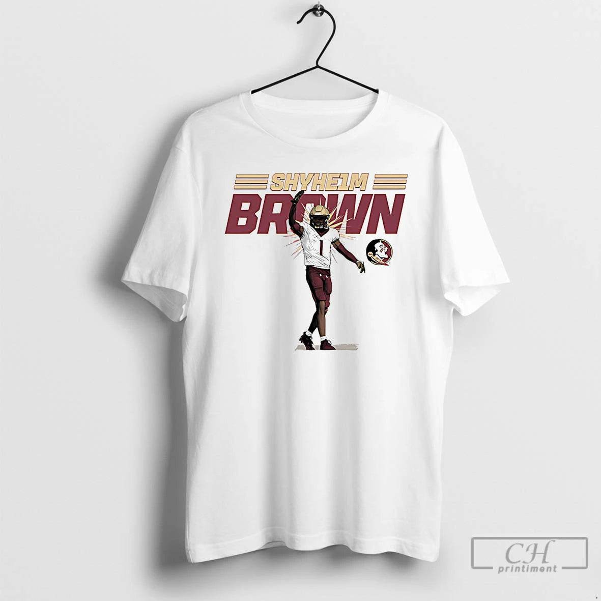 Premium Shyheim Brown Fsu Football Ncaa Caricature