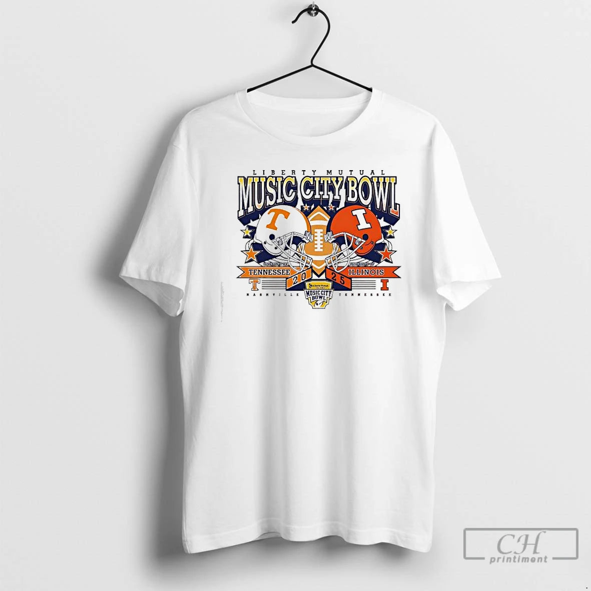 Premium Tennessee Vs Illinois 2025 Liberty Mutual Music City Bowl Graphic