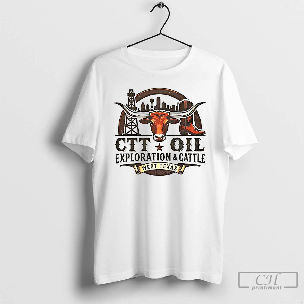 Premium Texas Longhorns Football Ctt Oil Exploration And Cattle West Texas
