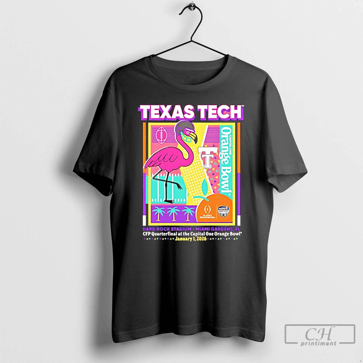 Premium Texas Tech Red Raiders Cfp 2025 Orange Bowl Postseason Graphic