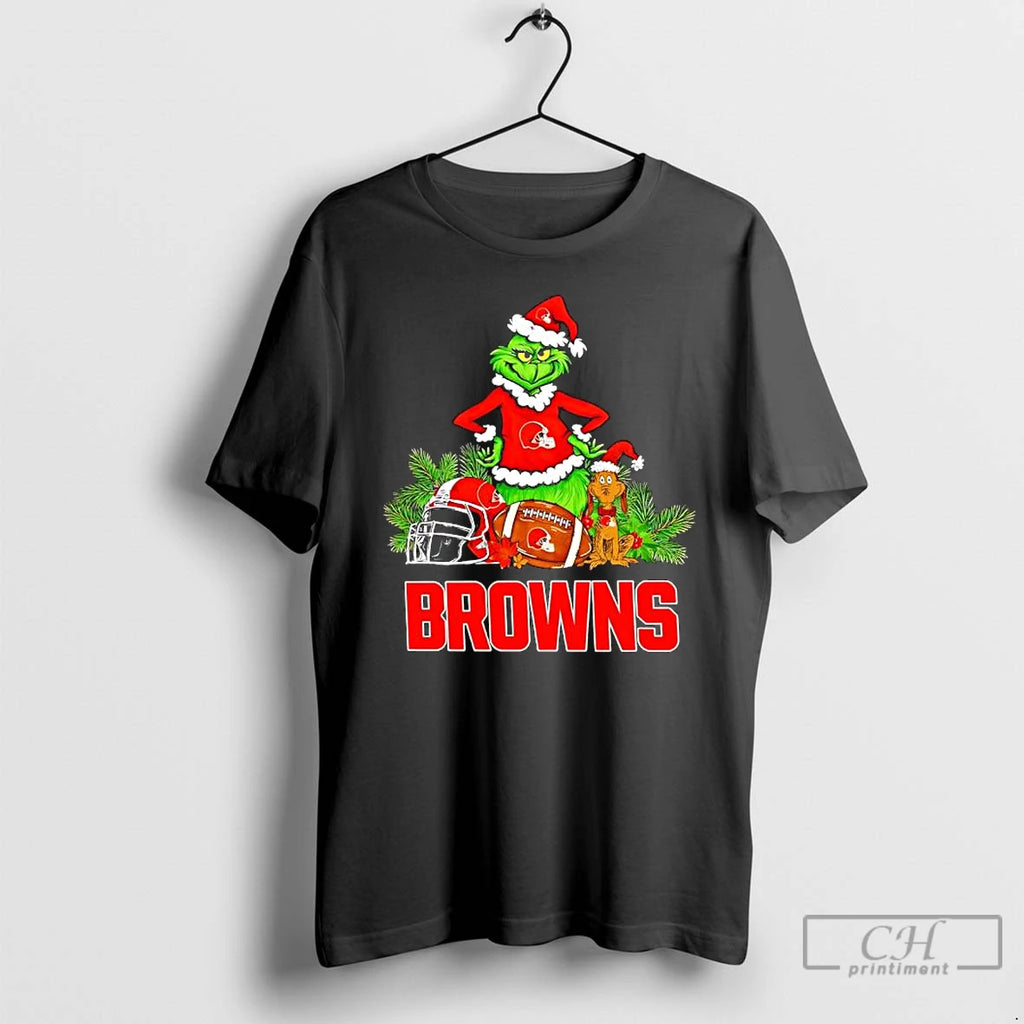 Premium The Grinch And Max Cleveland Browns Christmas Helmet Items