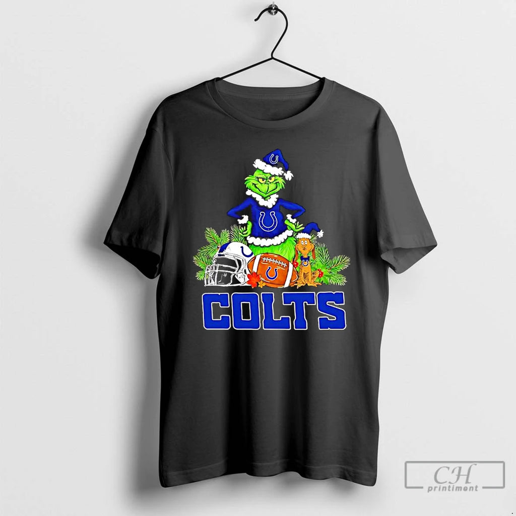 Premium The Grinch And Max Indianapolis Colts Christmas Helmet Items