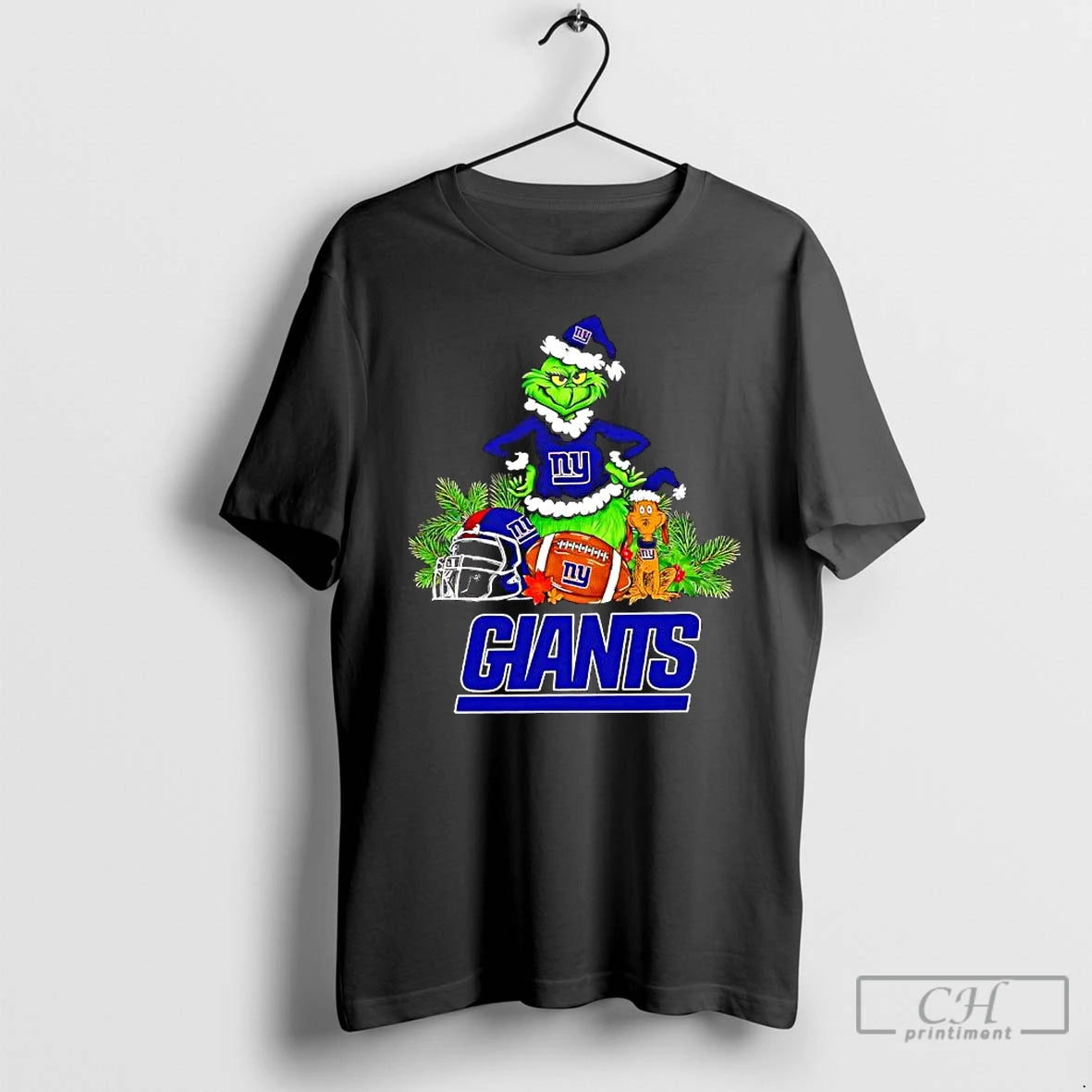 Premium The Grinch And Max New York Giants Christmas Helmet Items