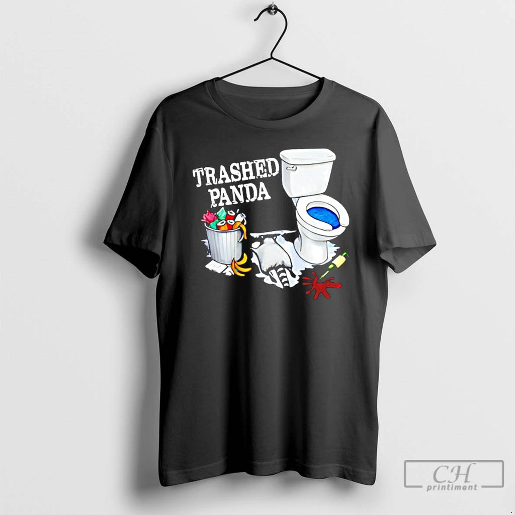 Premium Trashed Panda Funny Drunk Raccoon Party Animal Joke Graphic
