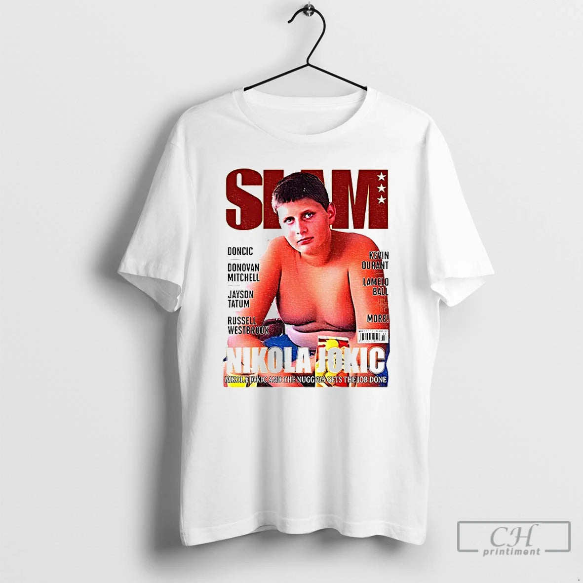 Premium Vintage Nikola Jokic Slam Magazine 90s Graphic Basketball