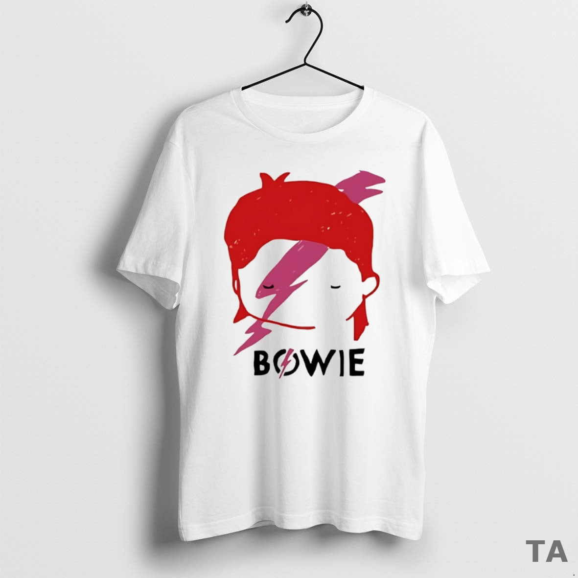 Top David Bowie Aladdin Sane Lightning Bolt Sketch Circle T Shirt Sweater