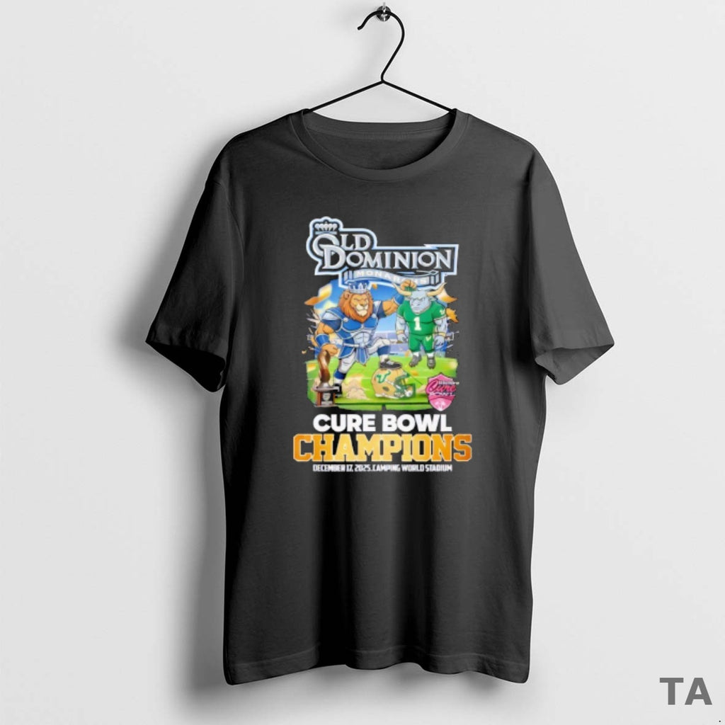 Top Old Dominion Monarchs Cure Bowl Champions 2025 Celebration T Shirt Sweater