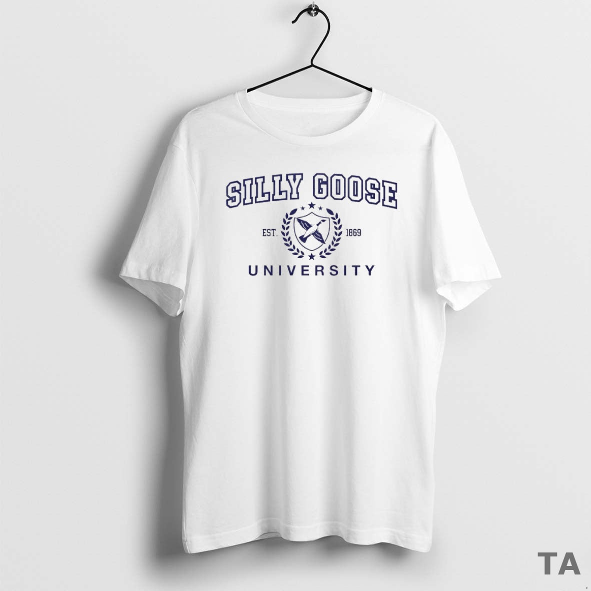 Top Silly Goose University Est 1869 Logo Circle T Shirt Sweater
