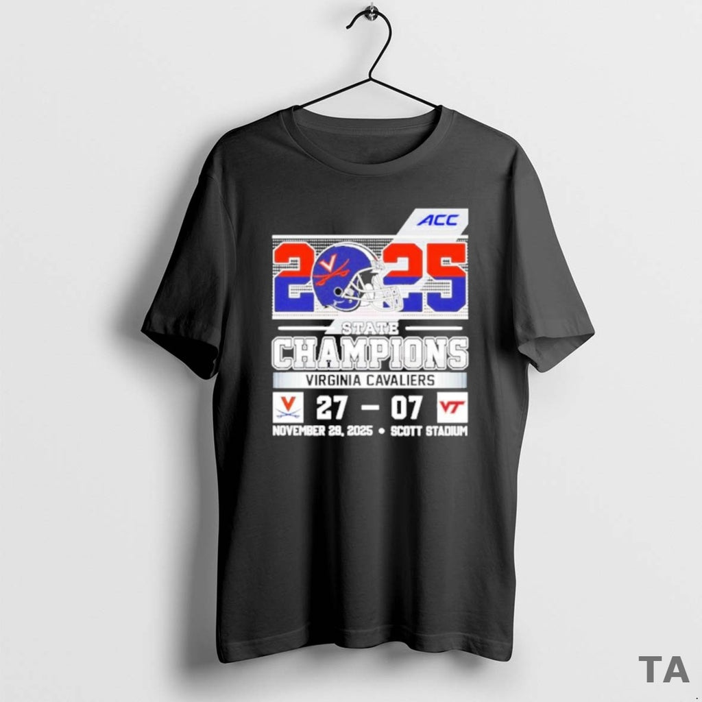 Top Virginia Cavaliers 2025 State Champions 27 07 Virginia Tech Score T Shirt Sweater