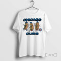 Trending Chicago Cubs Three Running Hot Dogs Wearing Blue Hats And Gloves Sports Graphic Premium