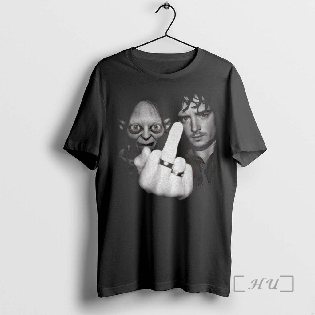 Trending Frodo Baggins Gollum Middle Finger Together Vintage