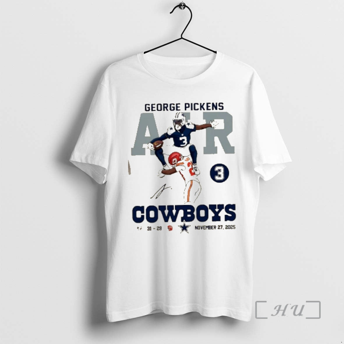 Trending George Pickens Dallas Cowboys Vs Kansas City Chiefs November 27 2025 Premium T Shirts