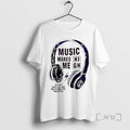 Trending Music Makes Me High Slogan Graphic