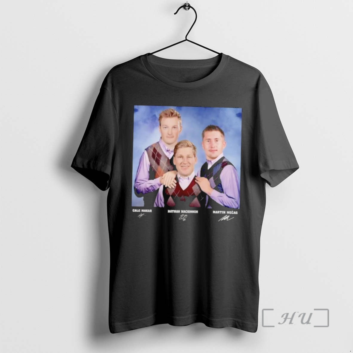 Trending Nathan Mackinnon Cale Makar Martin Necas Ice Hockey Colorado Step Brothers Premium T Shirts