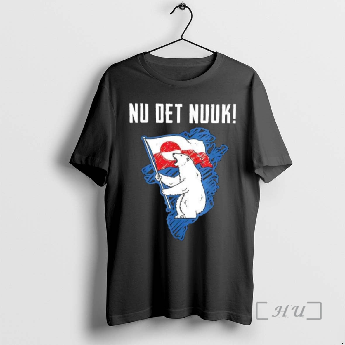Trending Nu Det Nuuk Greenlanders I Stand With Greenland Polar Bear Holding Flag Premium