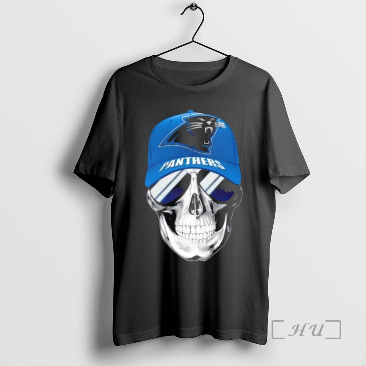 Trending Skull Wearing A Cap And Smile Carolina Panthers Fans