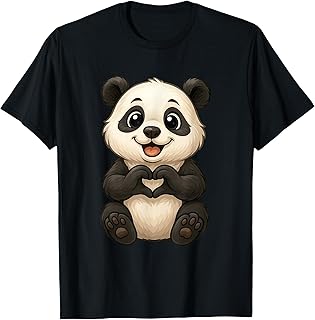 Panda Heart Panda Bear Heart Symbol Unisex T-shirt, Sweatshirt, Hoodie (1)