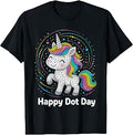 Happy Dot Day Unicorn Colorful Polka Dot Dotted Girl Unisex T-shirt, Sweatshirt, Hoodie (1)