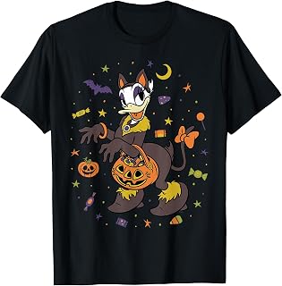 Daisy Duck Halloween Black Cat Trick-Or-Treat Icons Unisex T-shirt, Sweatshirt, Hoodie (1)