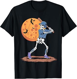 Baseball Skeleton Halloween Player Catcher Pitcher Unisex T-shirt, Sweatshirt, Hoodie (1)