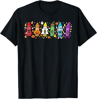 Halloween Crayon Teacher Spooky Teacher Tee Unisex T-shirt, Sweatshirt, Hoodie (1)